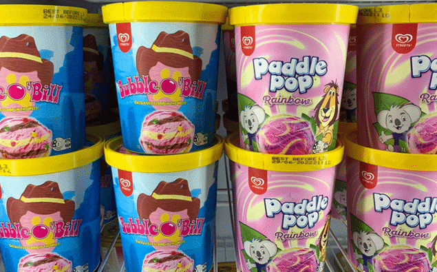 heks Vergelijkbaar einde It turns out tubs Rainbow Paddle Pop and Bubble O'Bill ice cream now exist