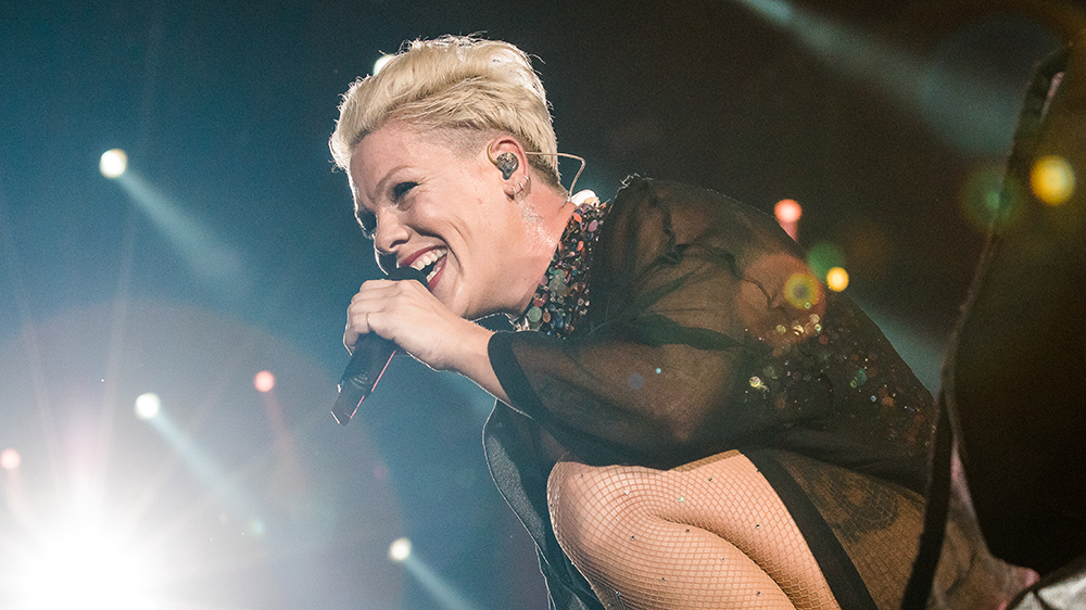 Pink unveils the trailer to her 'balls to the wall' music doco on 'The Ellen Show' and it looks absolutely epic