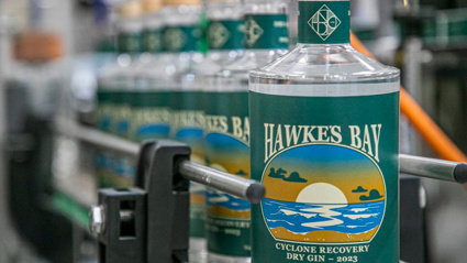 The National Distillery Company, although struggling as a small business after Cyclone Gabrielle, created a Hawke’s Bay Cyclone Recovery Gin to help those worse off. Photo / Warren Buckland