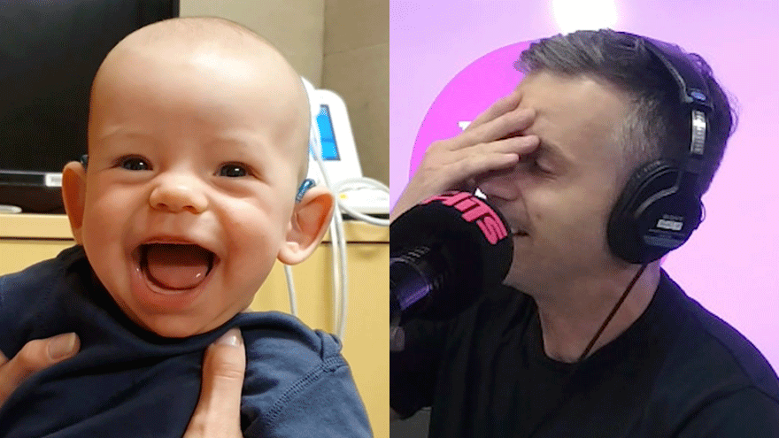 Watch the emotional moment Brad's son Finn hears clearly for the very first time