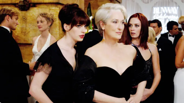 Anne Hathaway, Meryl Streep and Emily Blunt in 'The Devil Wears Prada'. Photo / Disney