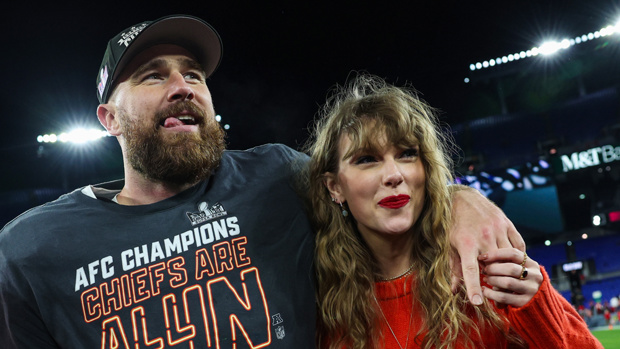 Travis Kelce and Taylor Swift. Photo / Getty