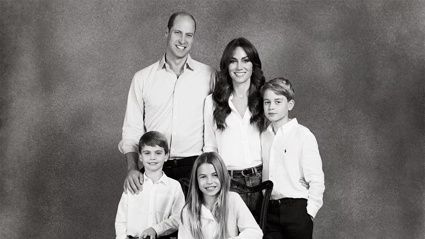 Prince William, Prince of Wales and Catherine, Princess of Wales pose with their three children Prince George, Princess Charlotte and Prince Louis. Photo / Getty Images