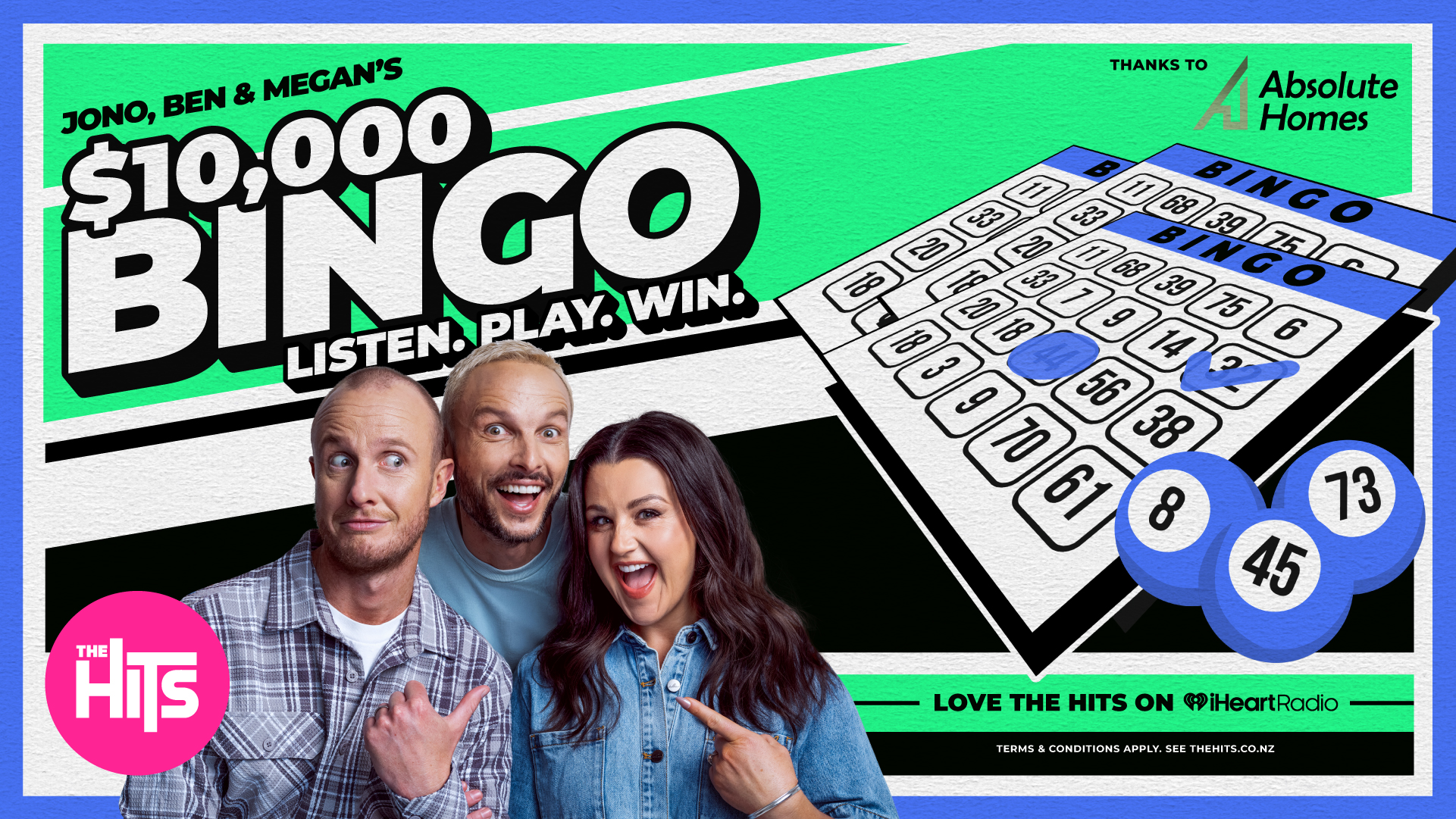 Jono, Ben & Megan’s $10,000 BINGO with Absolute Homes