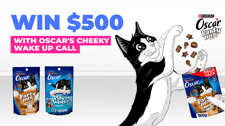Win $500 and a Purina Oscar Treats prize pack