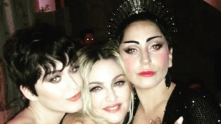 Madonna is good friends with Katy Perry and Lady Gaga, with the trio seen here at a previous Met Gala in New York. Photo / Instagram