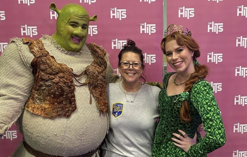 Shrek and Fiona giving their best 'That'll Do Donkey!' with Estelle 