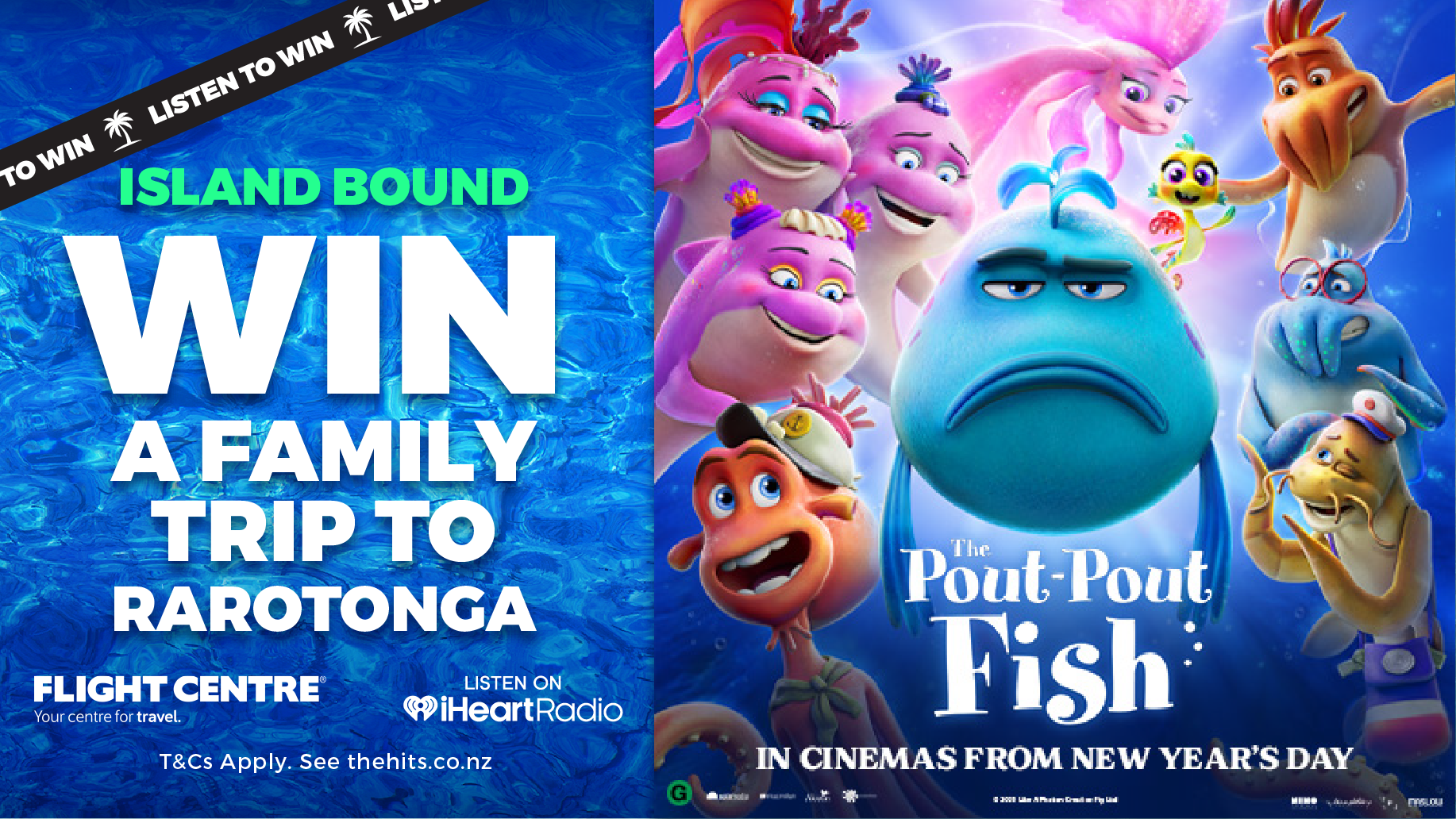 Flip that frown be island-bound: Win a family trip to Rarotonga!