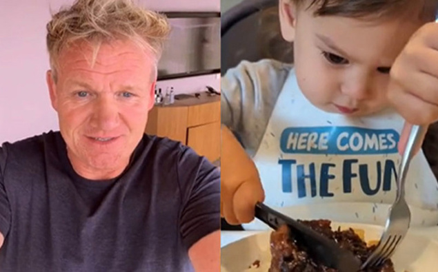 Gordon Ramsay's adorable reaction to two-year-old