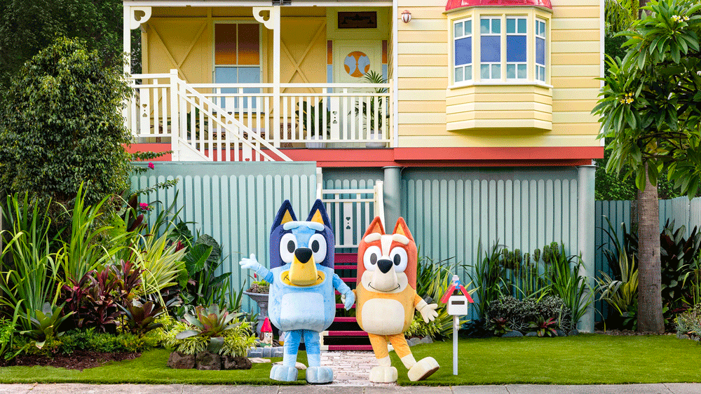 There is a 'Bluey'-inspired Airbnb house that looks exactly like the iconic cartoon