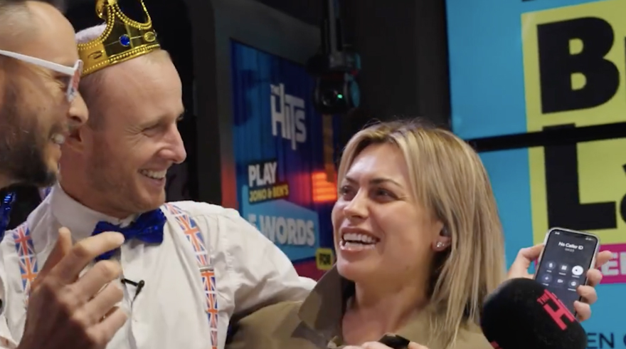 Watch Laura's priceless reaction to Jono & Ben's Royal Coronation prank
