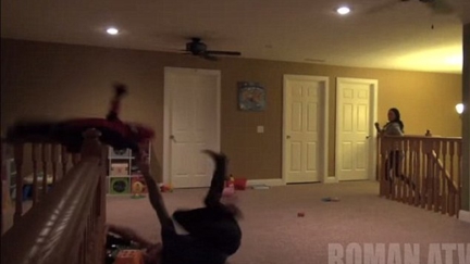 VIDEO: Father throws child off balcony (Prank)