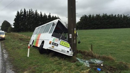 School Bus Crash Near Dannevirke