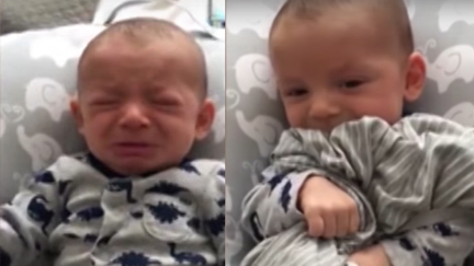This dad discovered this amazing 'hack' to stop his baby crying