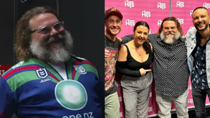 Jack Black’s epic New Zealand Warriors moment with Jono & Ben goes viral: ‘Up the Wahs!’