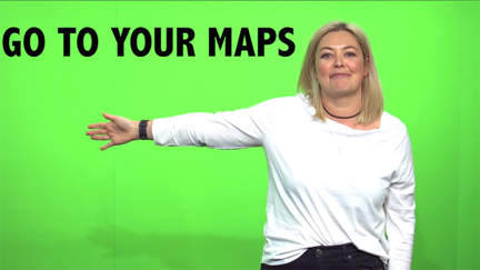 Watch Sam 'help' Sarah get ready for her weather announcer debut