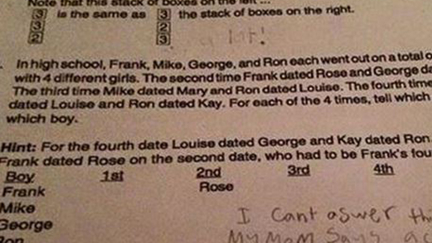 Nine-year-old's hilarious 'girl code' answer to maths problem goes viral
