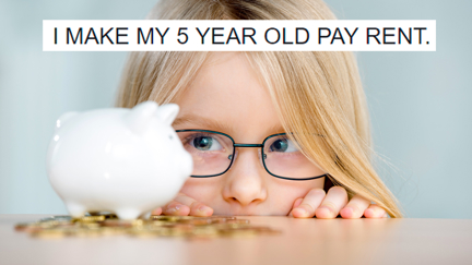 Mum causes outrage for forcing 5-year-old to pay rent