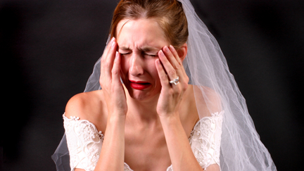 Groom storms off after late bride's wedding day disaster