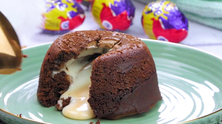 This recipe combines two of our favourite things: Lava cakes and Cadbury Creme Eggs!