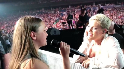 Pink is left speechless after 12-year-old fan sings flawless rendition of 'Perfect' at concert