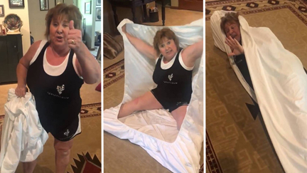 This woman's hilarious 'life hack' for folding fitted sheets is the best thing you'll see all day!