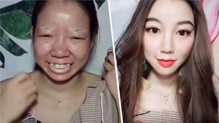 Woman shocks with unbelievable makeup transformation making her look like a completely different person