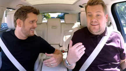Michael Buble stars in Carpool Karaoke with James Corden