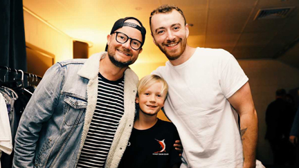 The moment Sam Smith meets Flynny's 10-year-old son will absolutely melt your heart