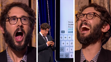 Watch Josh Groban turn absolutely red-faced after this HILARIOUS text prank
