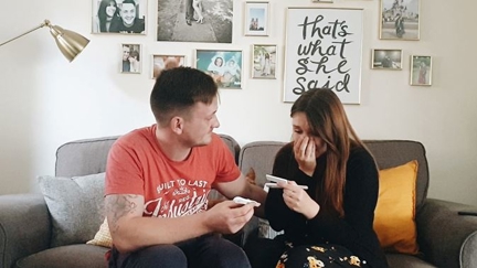 Watch the emotional moment a couple finds out they're pregnant after trying for five years