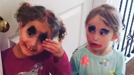 Watch the hilariously adorable moment mums catch their kids playing with their makeup