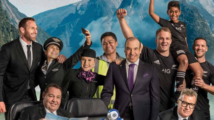 Watch Air NZ's brand new safety video starring Suits actor and All Blacks