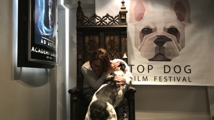 Estelle takes her dog to the Movies