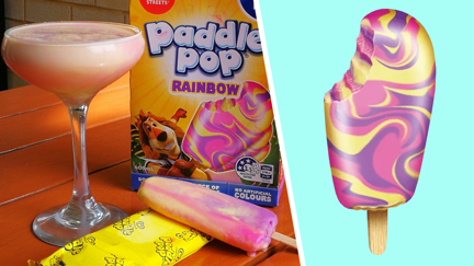 It turns out Rainbow Paddle Pop cocktails are a thing and they look so tasty