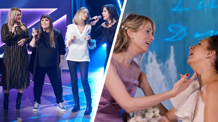 Kelly Clarkson has a total ‘Bridesmaids’ moment singing ‘Hold On’ live with Wilson Phillips