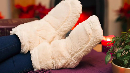It turns out microwave slippers exist and are perfect for cold feet this winter