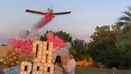 Horror moment gender reveal party turns deadly as plane crashes into parking lot