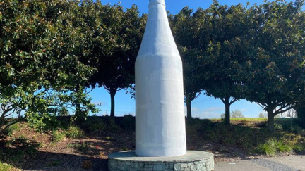 Here's why Paeroa's famous L&P bottle is suddenly completely white