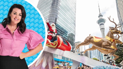 Megan Papas can't wait to see her 3 year old son's reaction at the Farmers Santa Parade